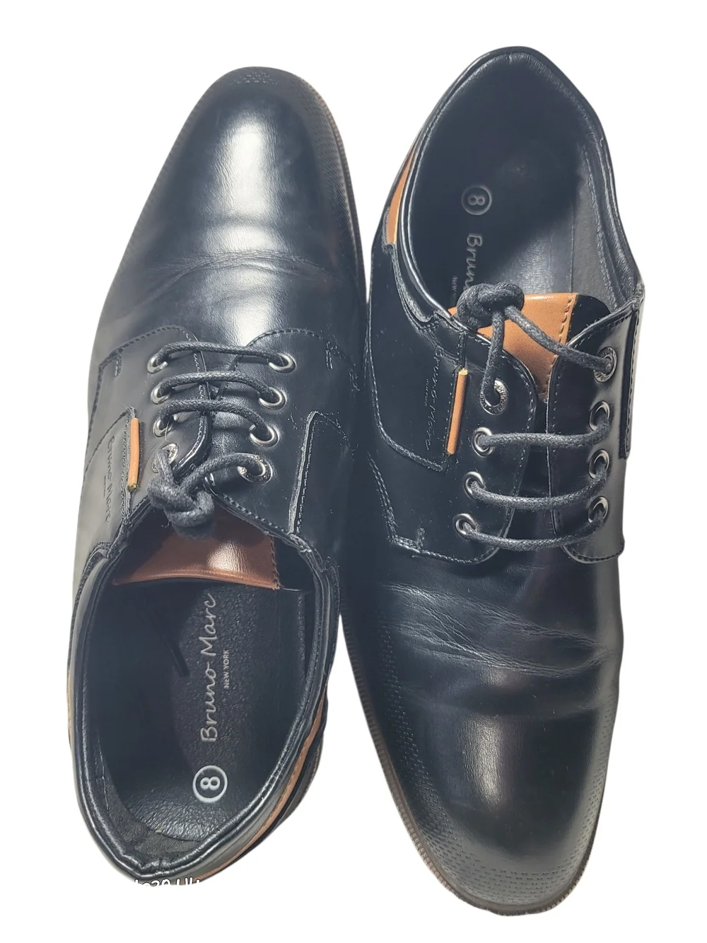 Bruno Marc Men's Dress Oxford Sneakers - Black/Brown - Size 8